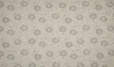 RESTSTÜCK 1,60cm !!! - Bio Jersey - Blumen - melange grau - Baumwolle